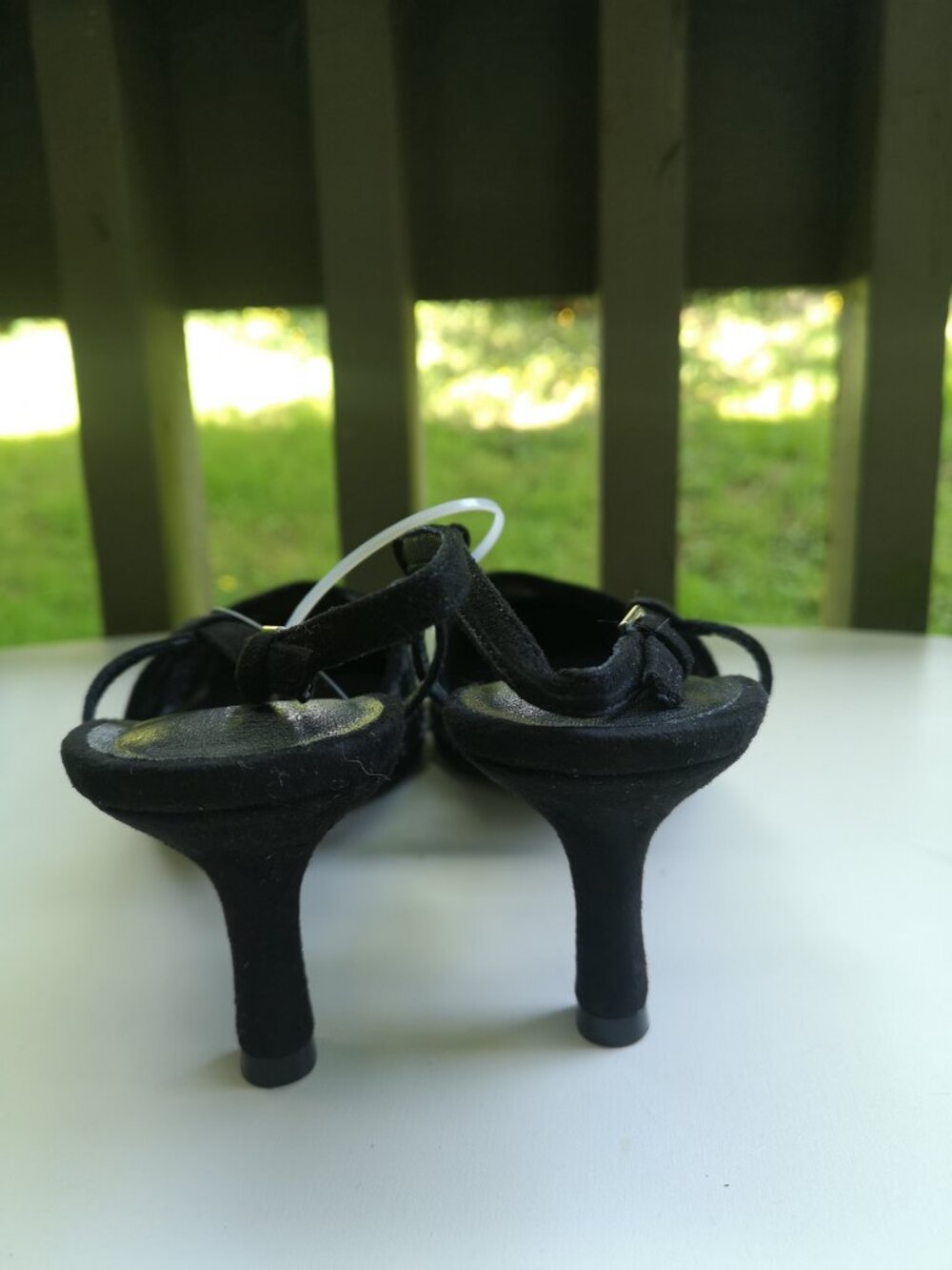Black Chinese Laundry Mesh Rhinestones Pumps Shoes US 11 (10) - Picture 8 of 12